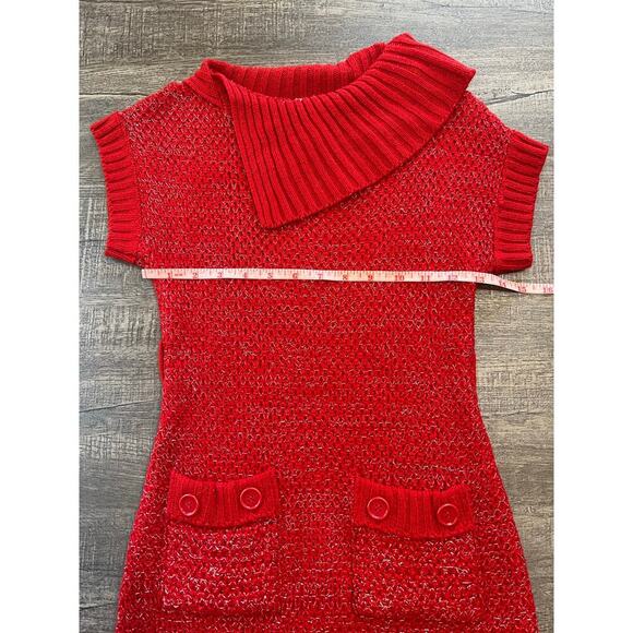 Cherry Stix Girls Red Sweater Youth Dress Size Large - Picture 4 of 8